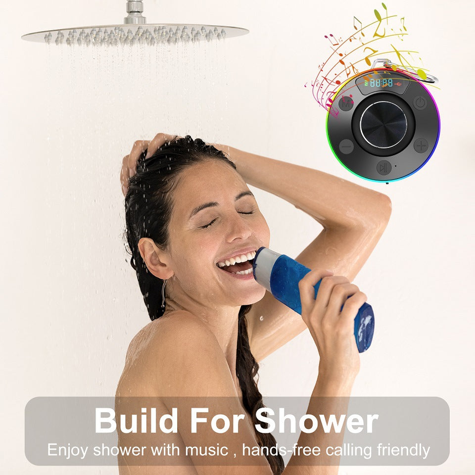 Enceinte Bluetooth Waterproof avec Ventouse - Son Puissant pour la Douche